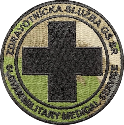 Nášivka Zdravotnícka služba OS SR – Slovak Military Medical Service