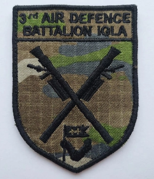 Nášivka 3rd AIR DEFENCE BATTALION IGLA – Armáda SR