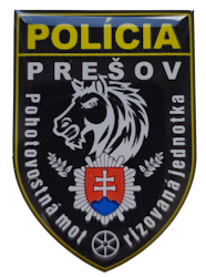 Pohotovostná motorizovaná jednotka Prešov - živicová samolepka